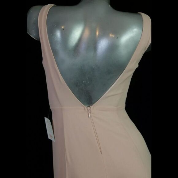Show Me Your Mumu Jenn Maxi Dress V Neck Dusty Blush Crisp Size XS NWT - Picture 5 of 11